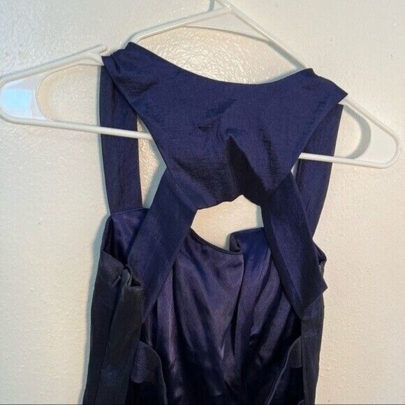 Cache Mini Dress Sleeveless Navy Blue Cage Back Sweetheart Neck 2 - Picture 7 of 12